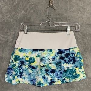Lucky in Love Skort Women XS Skirt Tennis Golf Pickle Colorful Peace Out Tie Dye